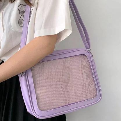 Clear Window Ita Bag Crossbody Shoulder Bag for Girls