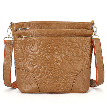 Top-Grain Cowhide Single-Shoulder Bag Bucket Bag Genuine Leather Large-Capacity Single-Shoulder