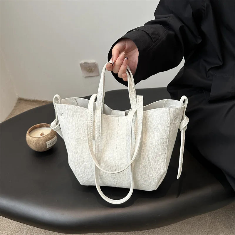 PU Leather Wing Tote Bag – Large Capacity Women's Shoulder Bag