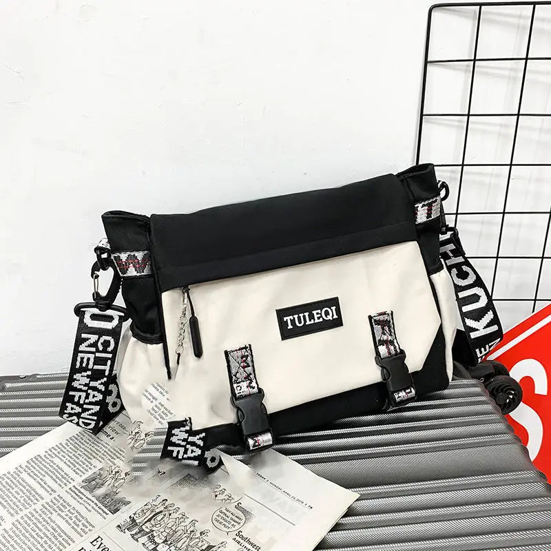 Messenger Bag – Large Capacity Canvas Shoulder Bag for School and Casual Use
