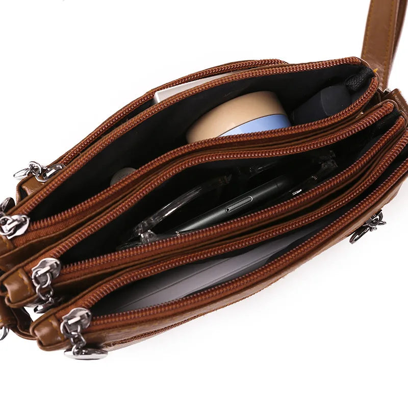 Simple Large-Capacity Shoulder Bag Women S Versatile Soft Leather Small Square Bag - Soft