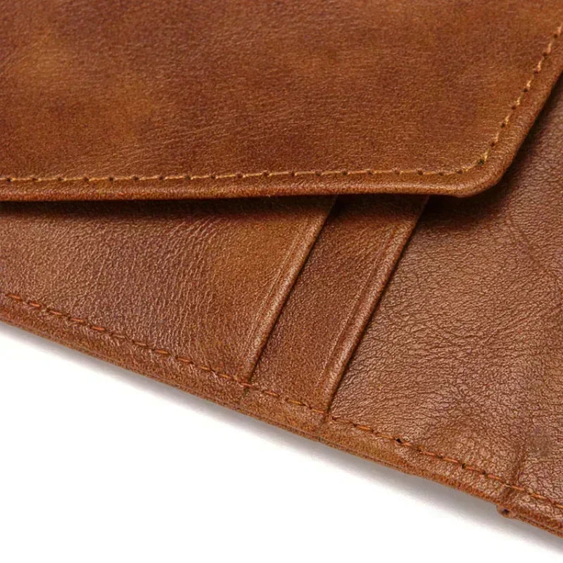 Men S Leather Money Clips Wallet Multifunctional Thin Man Card Purses Women Metal Clamp Cash Holder