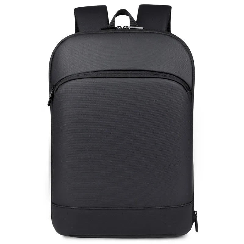 1pc Lightweight Backpack Mens Solid Color Expandable Business Durable Zipper Multi Compartment