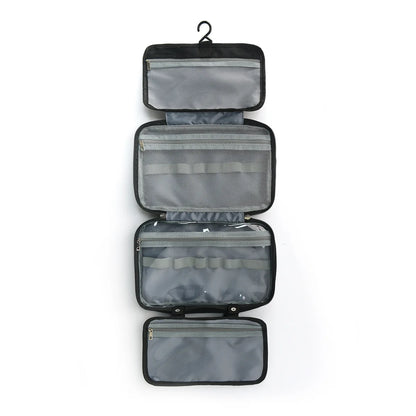 Four-Fold Dry-Wet Separation Toiletry Bag Hanging One-Piece Storage Large-Capacity Hook Portable