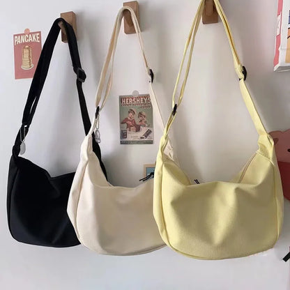 Minimalist Nylon Hobo Bag – Lightweight Adjustable Strap Crossbody