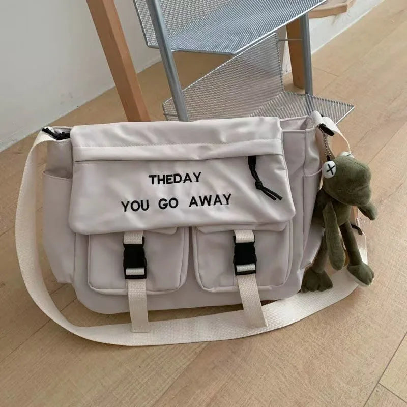 Canvas Crossbody Messenger Bag – Unisex Shoulder Bag