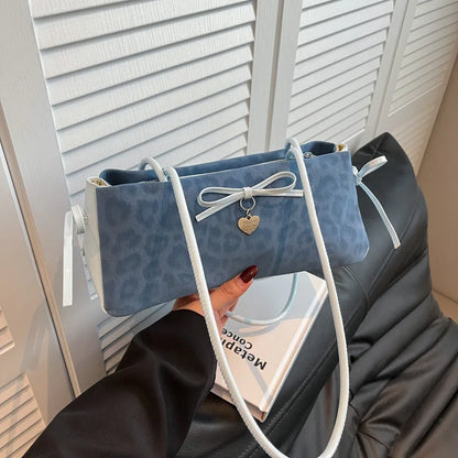 Heart Charm Thin Shoulder Bag Strap Retro Daily Shopping Casual Versatile