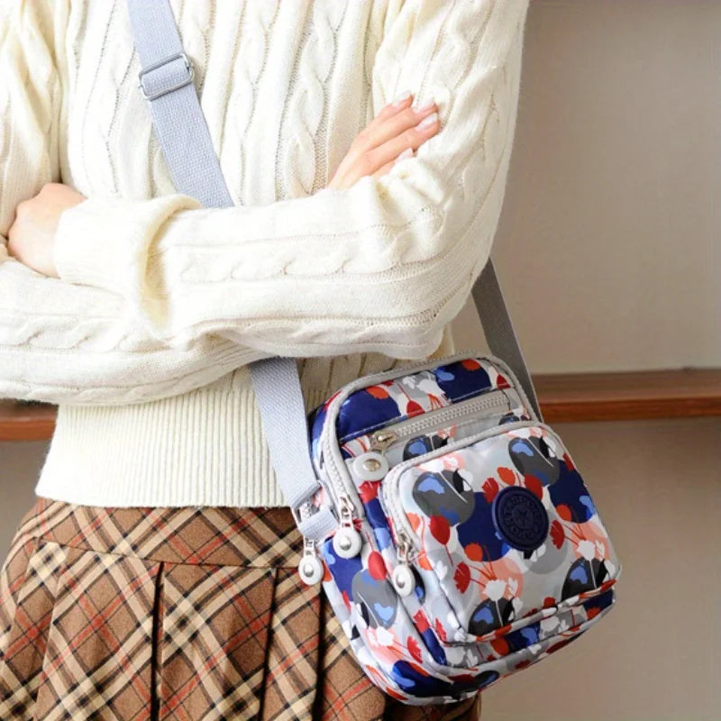Oxford Cloth Crossbody Bag Women Multi-Pocket Messenger Bag