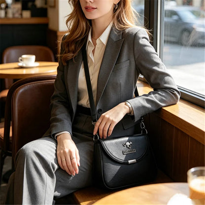 Small Crossbody Bag for Women – Retro PU Leather Flap Purse