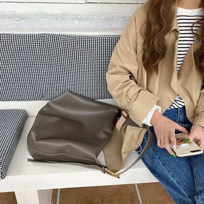 Minimalist Style Shoulder Bag Women Large Capacity Crossbody Multi-Function