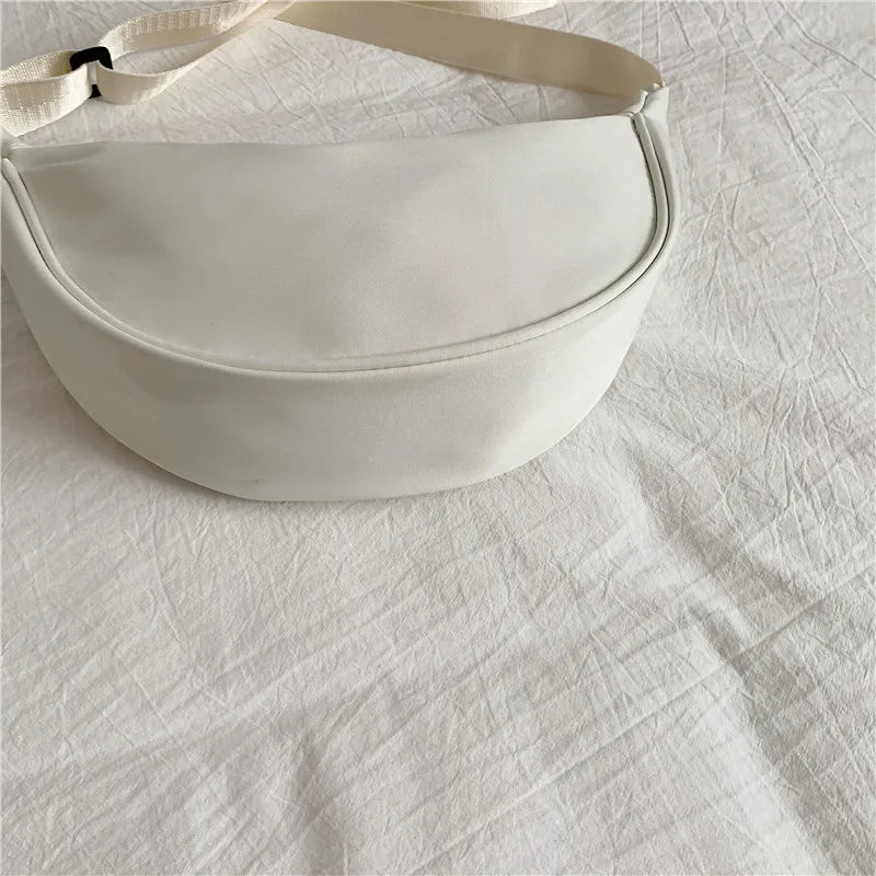 Homefish Simple Casual Solid Color Nylon Large Capacity Women S Dumpling Bag Shoulder Travel