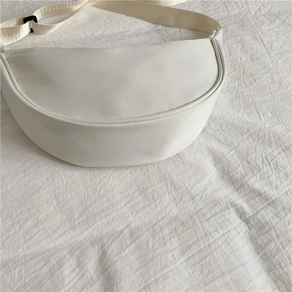 Homefish Simple Casual Solid Color Nylon Large Capacity Women S Dumpling Bag Shoulder Travel