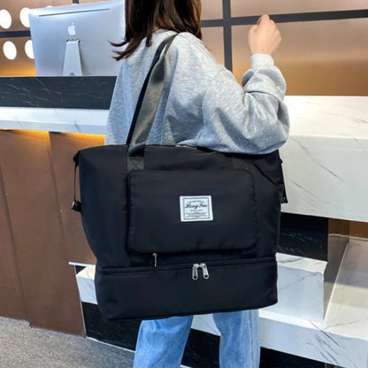 Waterproof Gym Tote Bag for Women – Shoe Compartment & Multi-Pocket