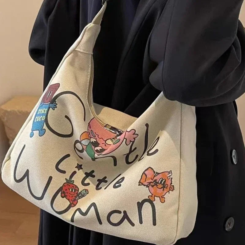 Large Capacity Crossbody Tote Bag with Adjustable Strap