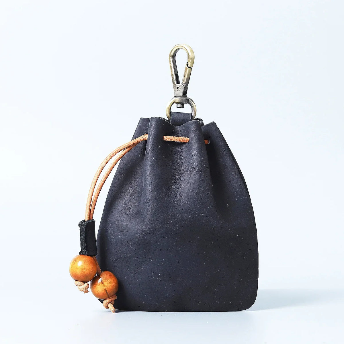 Handmade Leather Coin Purse Cowhide Simple Rope Ladies Key Bag Crazy Horse Fanny Pack Men S Small