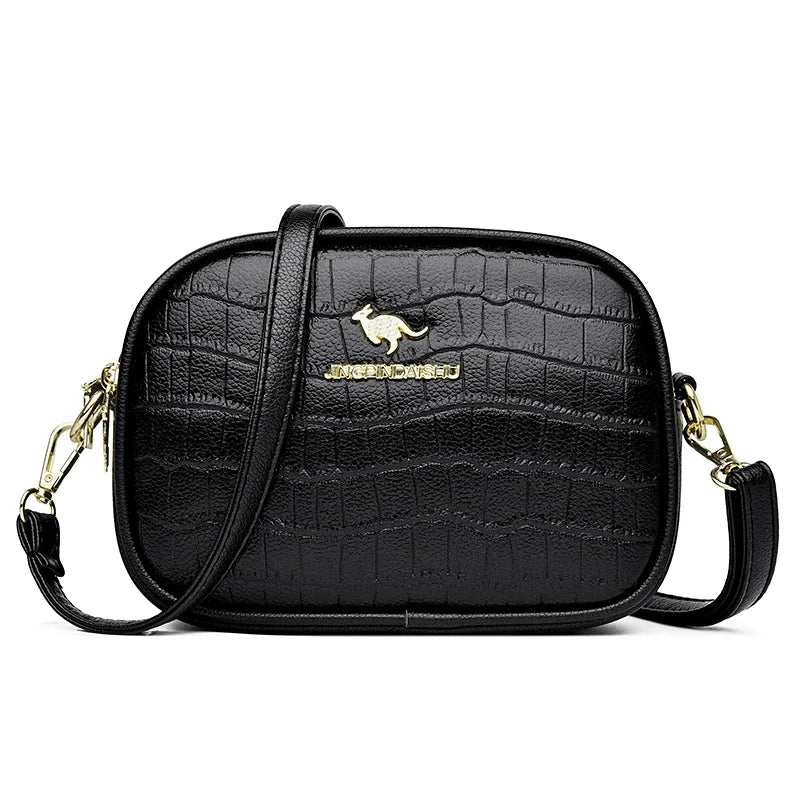 Women's Crossbody Bag – Multi-Pocket PU Leather Shoulder Handbag