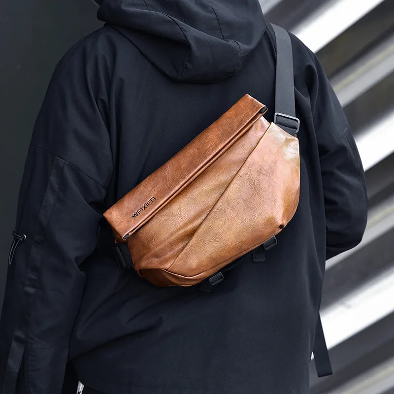 Men S Sports Outdoor Commuting Cross-Body Shoulder Bag Large Capacity Waterproof - Waterproof