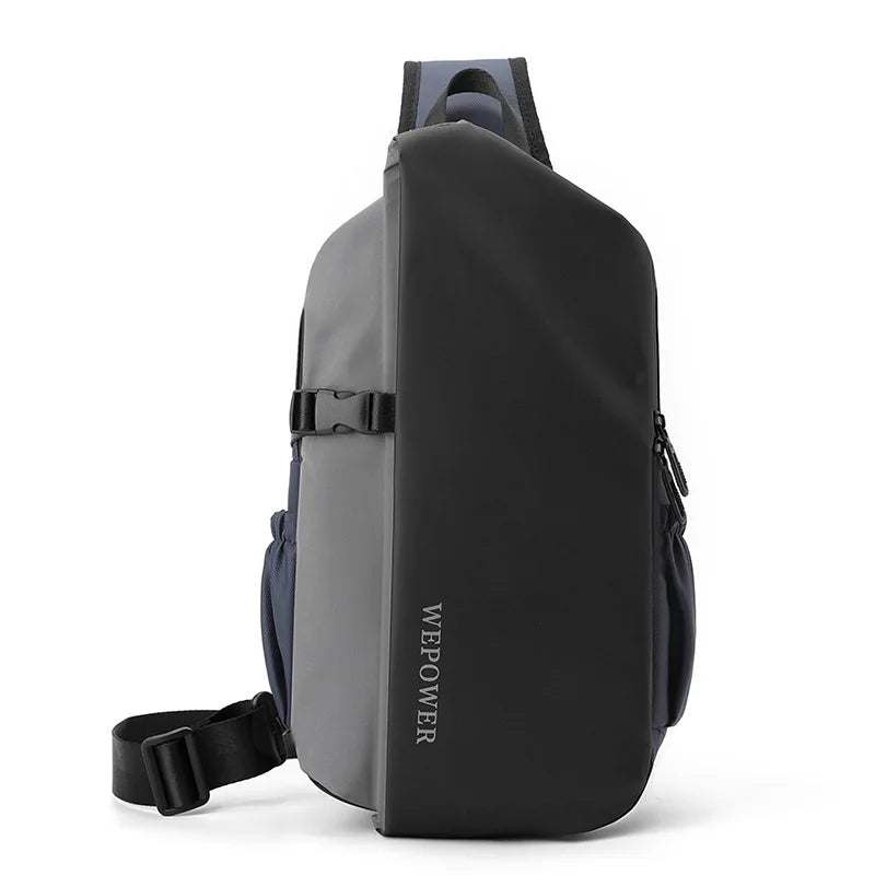 Men S Shoulder Bag Korean Version Large Capacity Chest Safety Reflective Strip Commuting Nylon
