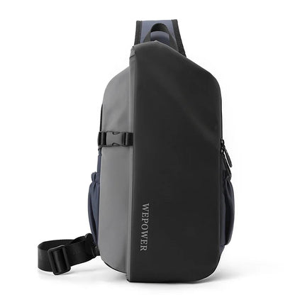 Men S Shoulder Bag Korean Version Large Capacity Chest Safety Reflective Strip Commuting Nylon