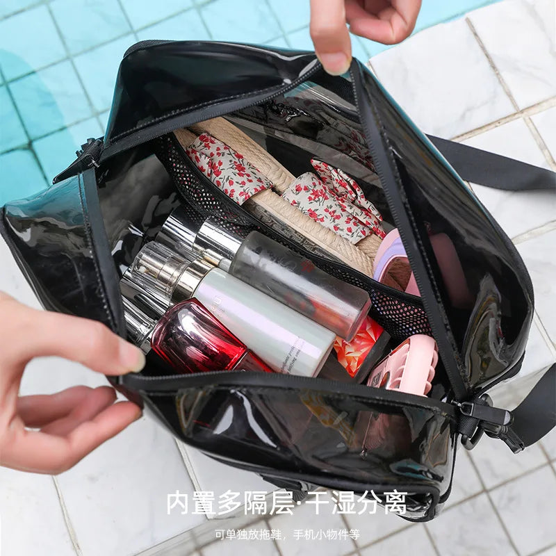 Swimming Large-Capacity Tpu Water-Resistant Dry-Wet Separation Fitness Bag Beach Vacation Toiletry
