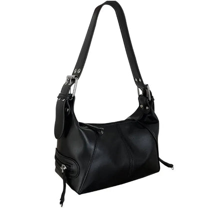 Y2k Style Shoulder Bag Purse Girls Street Wear Women Trendy Motorcycle Handbag Minimalist