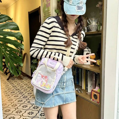Mini Ita Bag Crossbody – Transparent Window Kawaii Shoulder Bag for Students
