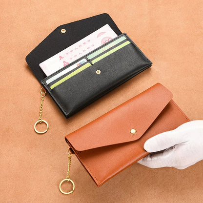 Men S Women Wallets Long Thin Hand Large Capacity Soft Leather Mobile Phone Storage Wallet - Soft