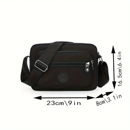 Nylon Crossbody Bag for Women – Lightweight Multi-Pocket Shoulder Bag
