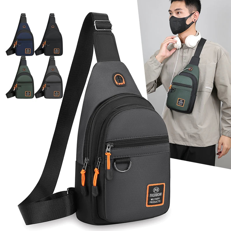 Men's Crossbody Chest Bag – Large Capacity Outdoor Sling Pack
