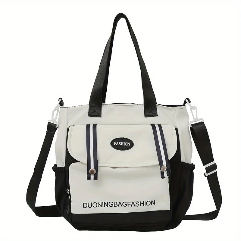 Harajuku Canvas Shoulder Bag – Large Capacity Japanese Style Women's Handbag