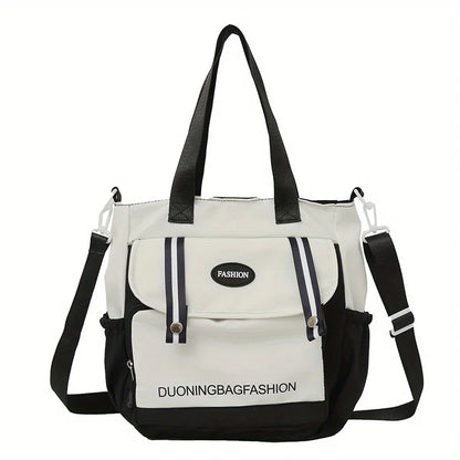 Harajuku Canvas Shoulder Bag – Large Capacity Japanese Style Women's Handbag