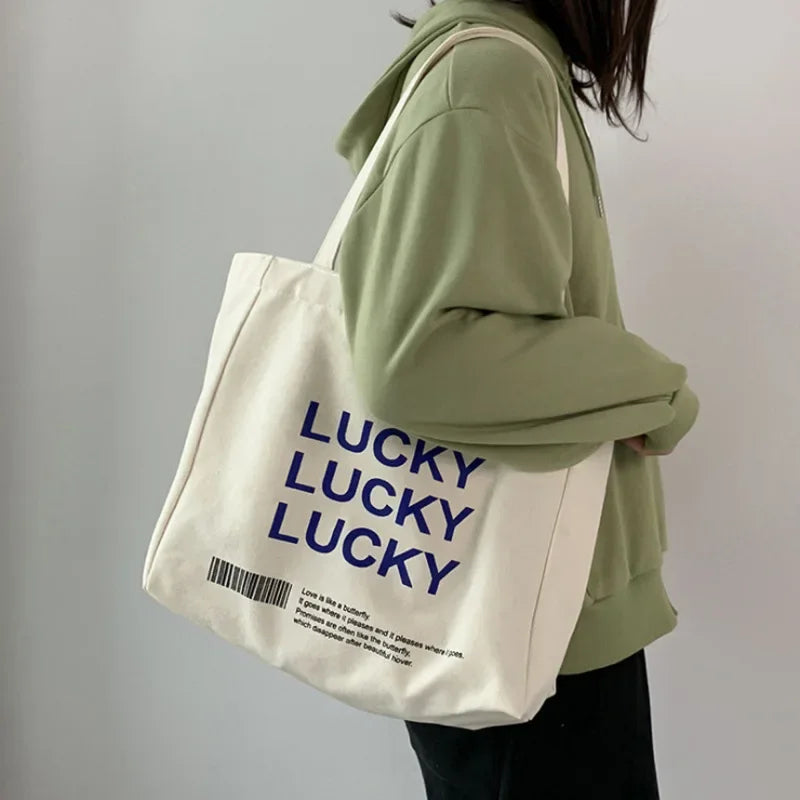 Canvas Tote Bag for Women – Large Capacity Graphic Shoulder Shopper