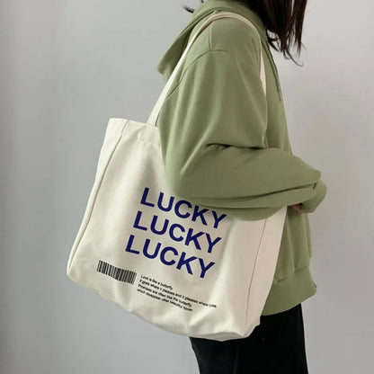 Canvas Tote Bag for Women – Large Capacity Graphic Shoulder Shopper