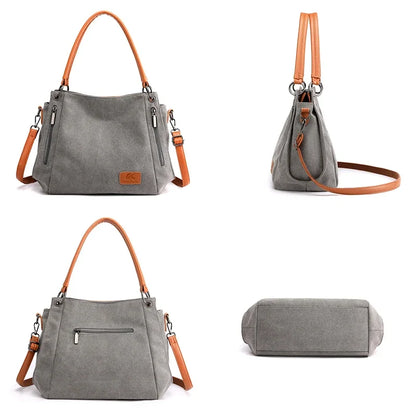 Large Canvas Crossbody Bag for Women