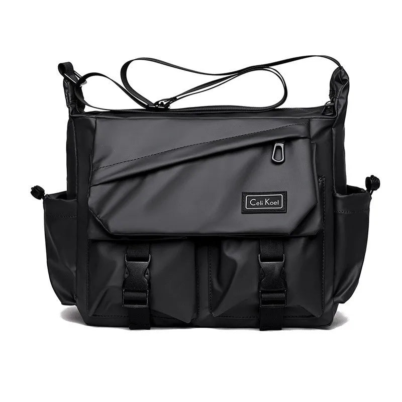 Men S Crossbody Bag Workwear-Style Single-Shoulder Bag Large-Capacity Double-Buckle Waterproof