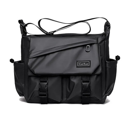 Men S Crossbody Bag Workwear-Style Single-Shoulder Bag Large-Capacity Double-Buckle Waterproof