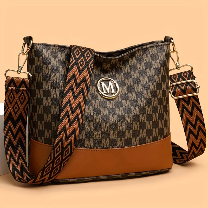 Letter Print Crossbody Bag for Women – Luxury Style Shoulder Bag