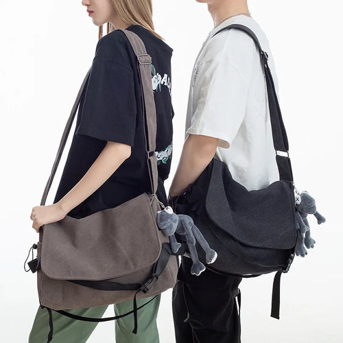 Canvas Messenger Bag – Men's Casual Crossbody Shoulder Bag