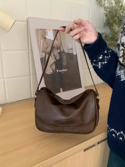 This Retro Single-Shoulder Underarm Bag Is Versatile Crossbody Dumpling Ladies