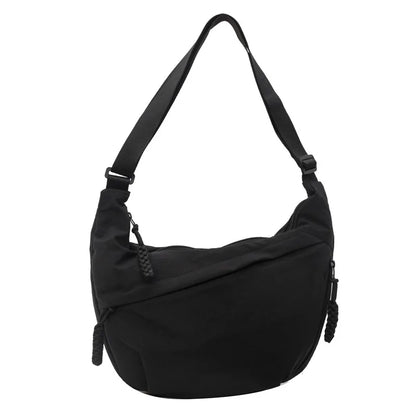 Nylon Crescent Crossbody Bag for Women – Lightweight & Large Capacity