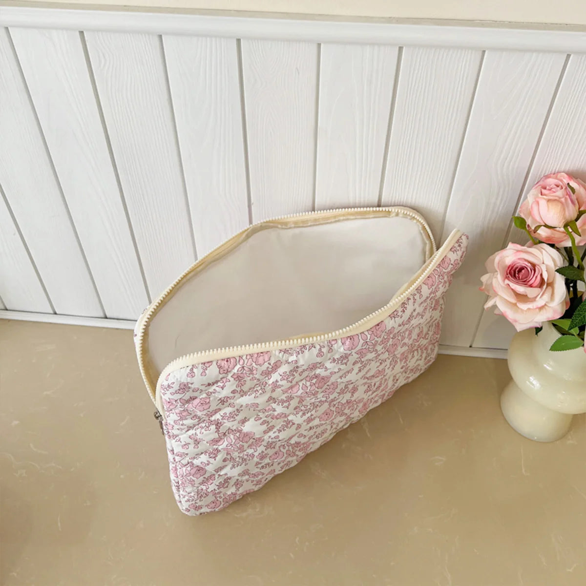Fashionable Casual Laptop Bag Cute Flowers Print Women Clutches Portable Lightweight Storage School