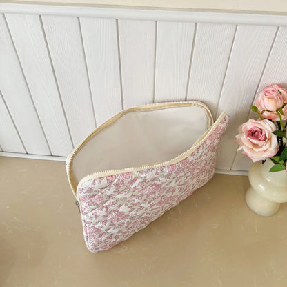 Fashionable Casual Laptop Bag Cute Flowers Print Women Clutches Portable Lightweight Storage School
