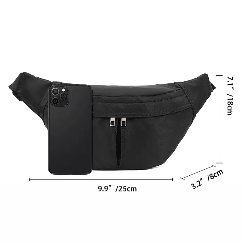 Men S Crossbody Bag Japanese Women Nylon Waterproof Leisure Chest Light Commuting Small Waist