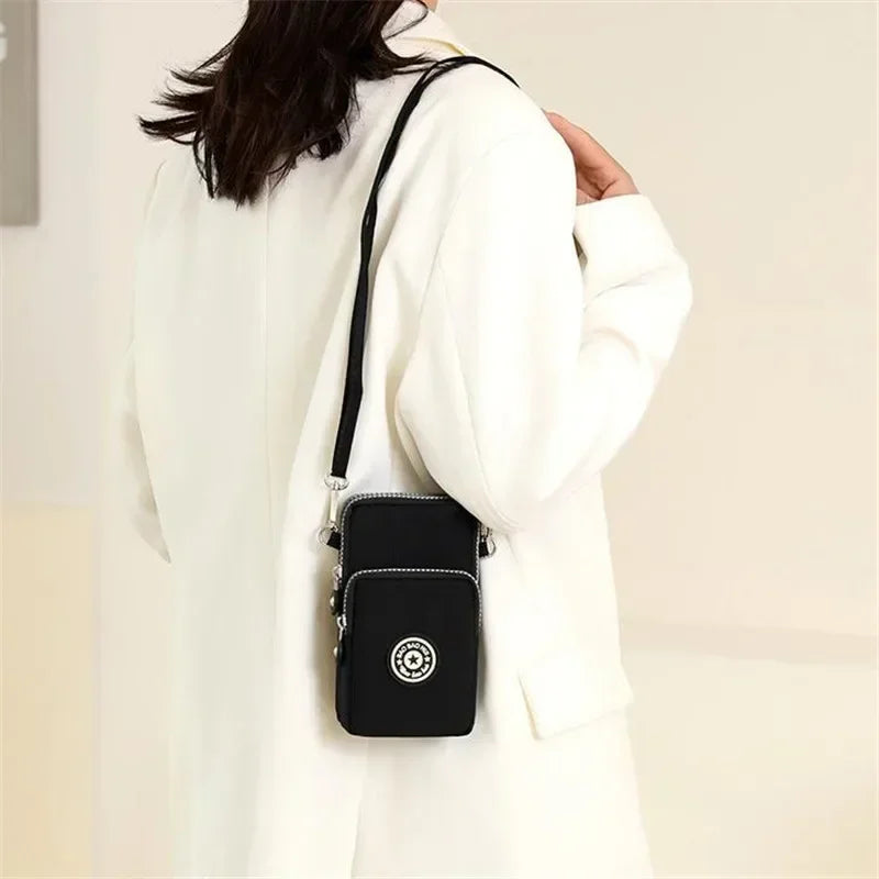 Women's Crossbody Phone Bag – Casual Nylon Shoulder Bag