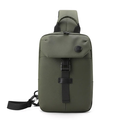 Men S Leisure Chest Bag Large Capacity Shoulder Simple Design Practical Waterproof Crossbody