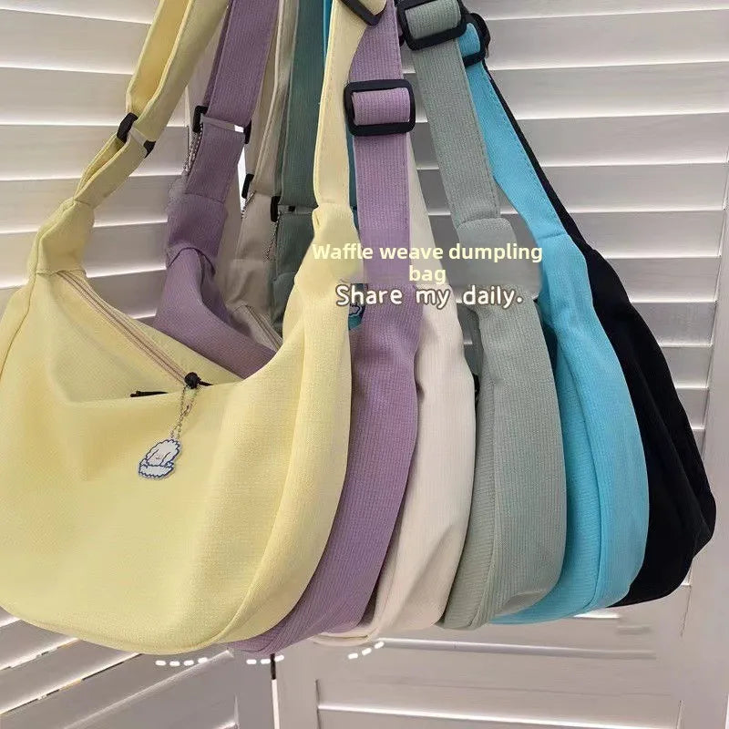 Minimalist Nylon Hobo Bag – Lightweight Adjustable Strap Crossbody