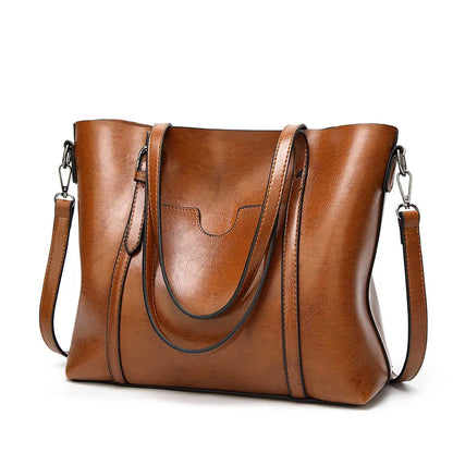 Women's Leather Tote Bag – Large Waterproof Work Handbag