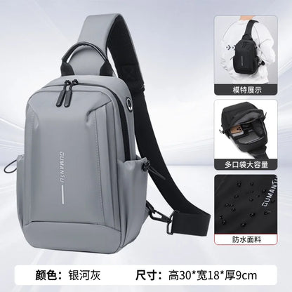 Nylon Men S Chest Bag Travel Women Crossbody Waterproof Lightweight One Shoulder Commuter