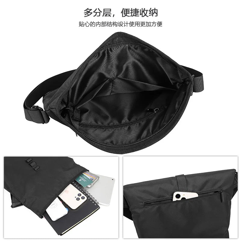 Men S Crossbody Bag Japanese Single-Shoulder Bag Men S Waterproof Travel Crossbody Bag - Waterproof