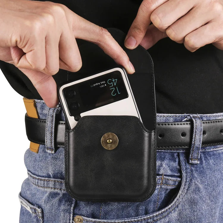 Flip Cover Foldable Screen Phone Waist Strap Phone